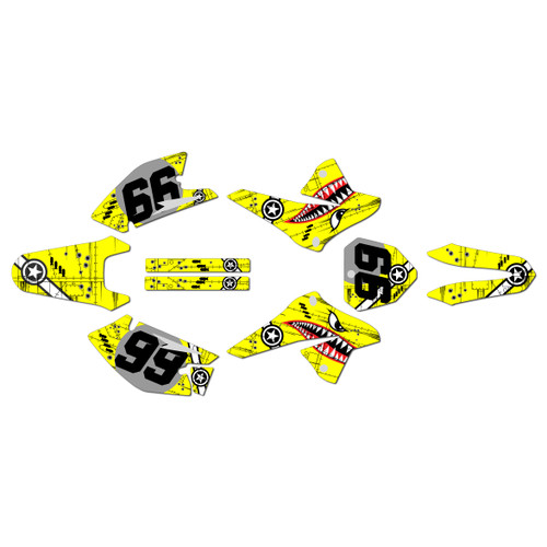suzuki drz125 graphics kit 2008-2026 predator series yellow