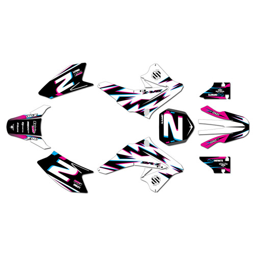 suzuki drz50 graphics kit all years vision series magenta