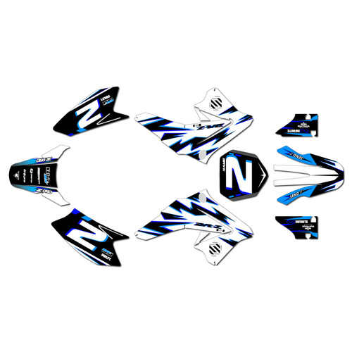 suzuki drz50 graphics kit all years vision series blue