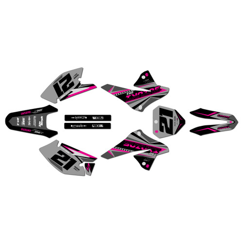 suzuki drz125 graphics kit 2008-2026 shaders series magenta