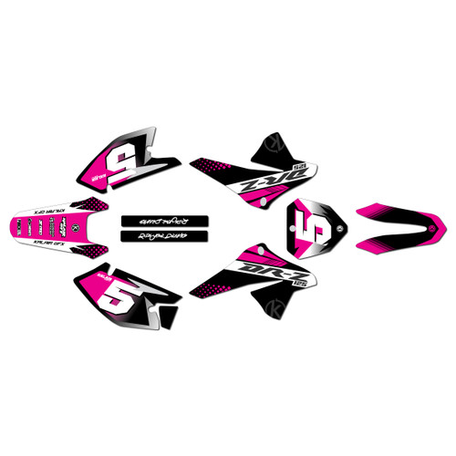 suzuki drz125 graphics kit 2008-2026 turbo series magenta