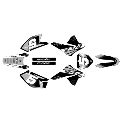 suzuki drz125 graphics kit 2008-2026 turbo series white