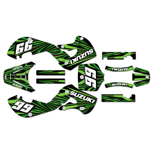 suzuki drz110 graphics kit 2000-2009 prime series green