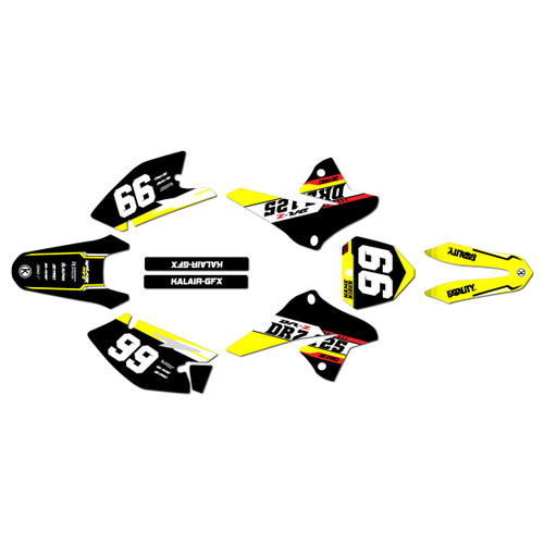 suzuki drz125 graphics kit 2008-2026 viper series yellow