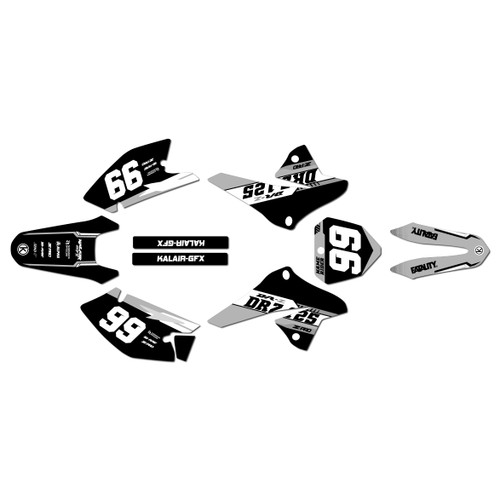 suzuki drz125 graphics kit 2008-2026 viper series white