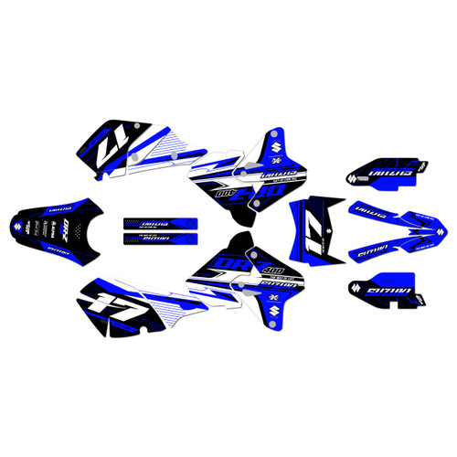 suzuki drz400 graphics kit 2000-2024 axis series blue