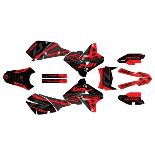 suzuki drz400 graphics kit 2000-2024 axis series red