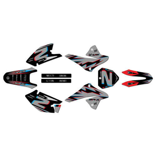 suzuki drz125 graphics kit 2008-2026 vision series gray