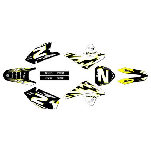 suzuki drz125 graphics kit 2008-2026 vision series yellow