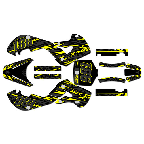 suzuki drz110 graphics kit 2000-2009 twitch series yellow