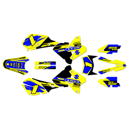 suzuki drz400 graphics kit 2000-2024 blaze series yellow