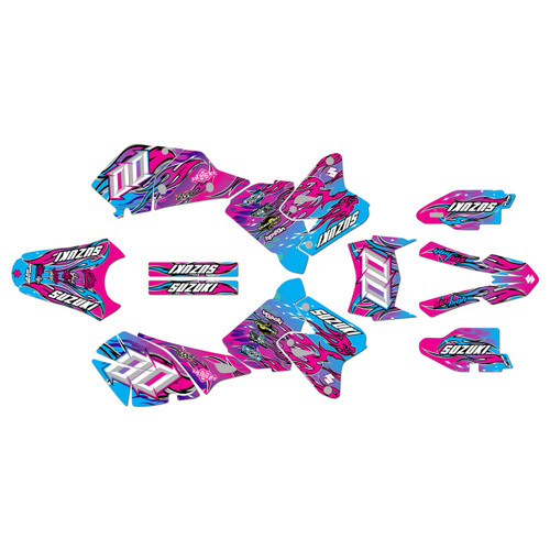 suzuki drz400 graphics kit 2000-2024 drift series magenta