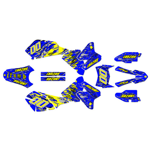 suzuki drz400 graphics kit 2000-2024 drift series blue