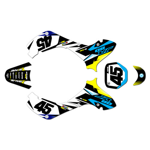 suzuki jr80 graphics kit 2001-2015 division series yellow