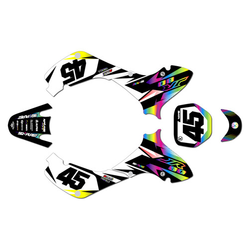 suzuki jr80 graphics kit 2001-2015 division series rainbow
