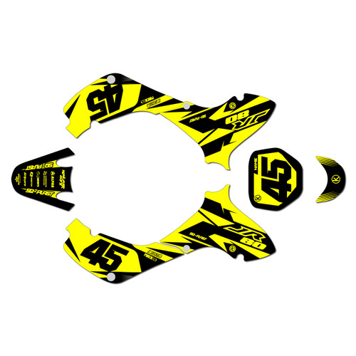 suzuki jr80 graphics kit 2001-2015 division series yellow-shift
