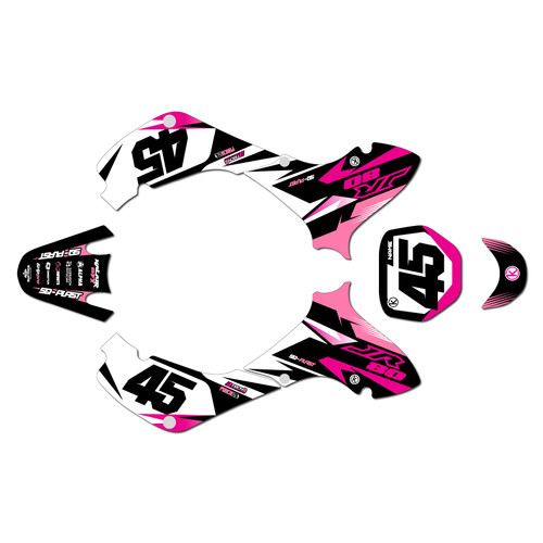 suzuki jr80 graphics kit 2001-2015 division series pink