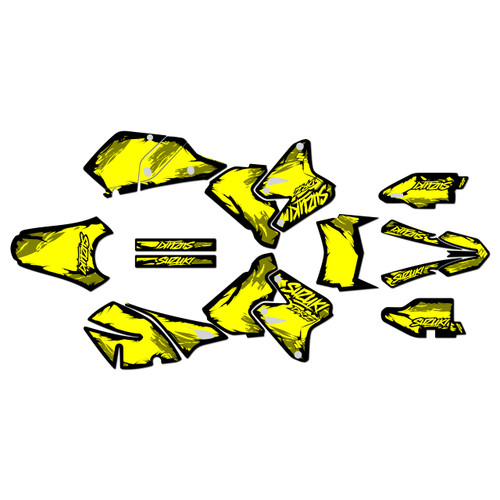 suzuki drz400 graphics kit 2000-2024 ember series yellow