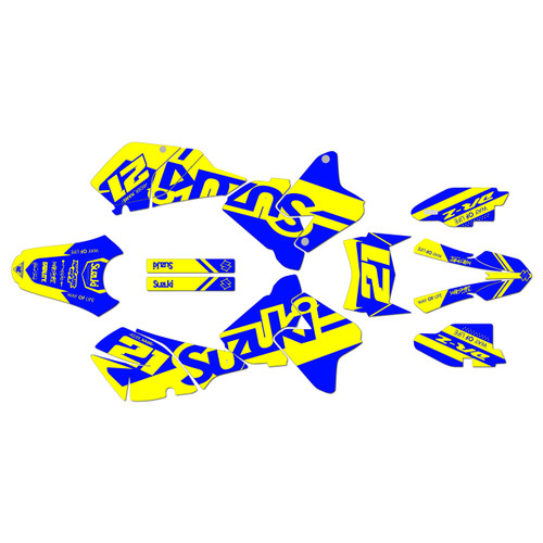 suzuki drz400 graphics kit 2000-2024 enigma series yellow-shift