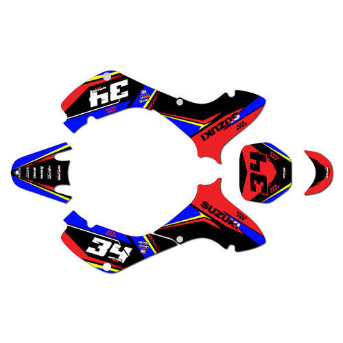 suzuki jr80 graphics kit 2001-2015 icon series red