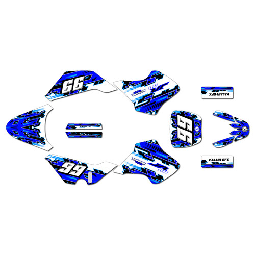 suzuki jr50 graphics kit 2000-2006 incision series blue