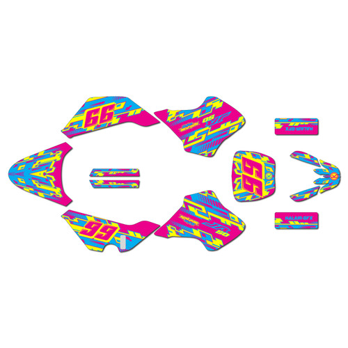 suzuki jr50 graphics kit 2000-2006 incision series magenta