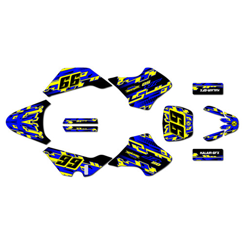 suzuki jr50 graphics kit 2000-2006 incision series yellow-shift