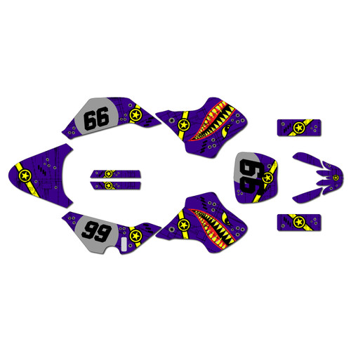 suzuki jr50 graphics kit 2000-2006 predator series purple