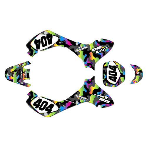 suzuki jr80 graphics kit 2001-2015 invasion series rainbow