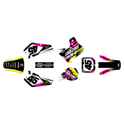 suzuki rm80 graphics kit 2000-2001 division series magenta