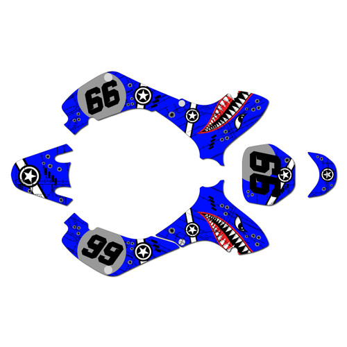 suzuki jr80 graphics kit 2001-2015 predator series blue