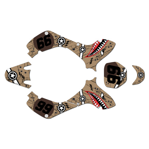 suzuki jr80 graphics kit 2001-2015 predator series tan