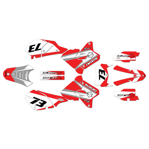 suzuki drz400 graphics kit 2000-2024 factory series red