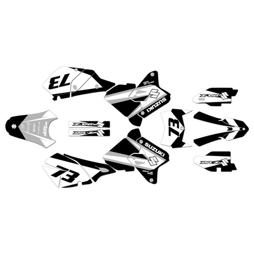 suzuki drz400 graphics kit 2000-2024 factory series white