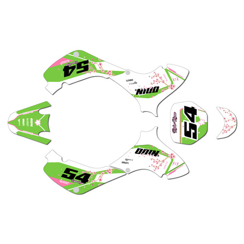 suzuki jr80 graphics kit 2001-2015 sakura series green