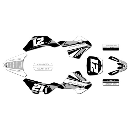 suzuki jr50 graphics kit 2000-2006 shaders series white