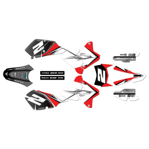 suzuki drz400 graphics kit 2000-2024 faze series red