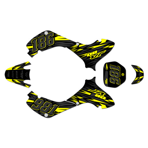 suzuki jr80 graphics kit 2001-2015 twitch series yellow