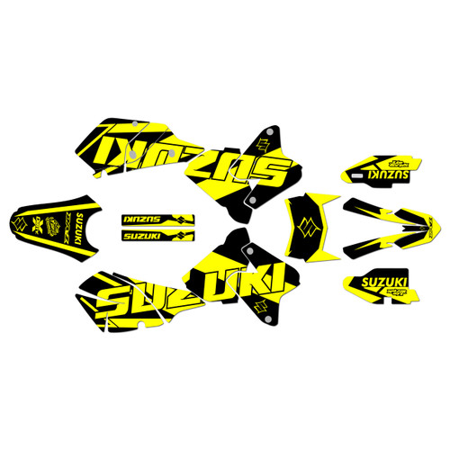 suzuki drz400 graphics kit 2000-2024 flow series yellow