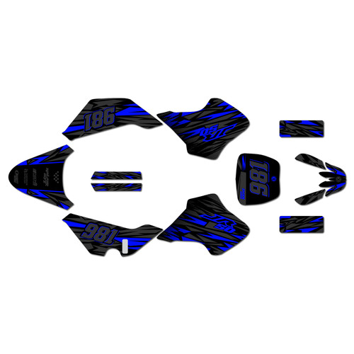 Suzuki JR50 Full Set Laminated Graphics Decals – Motocross Style