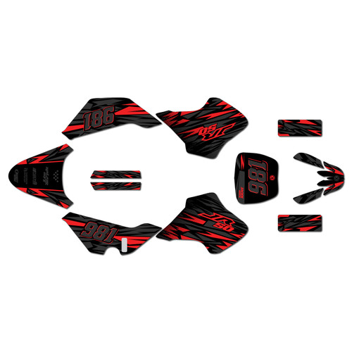 suzuki jr50 graphics kit 2000-2006 twitch series red