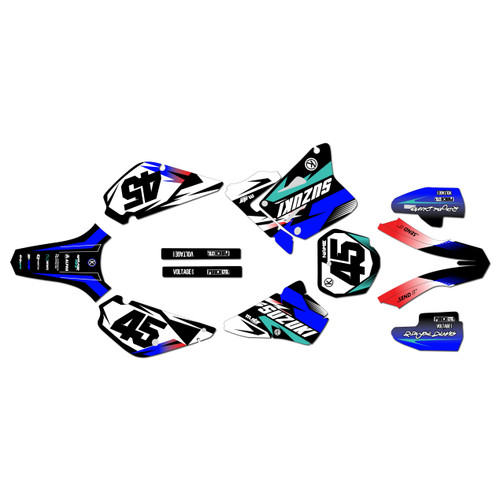 suzuki rm85u graphics kit all years division series blue-red