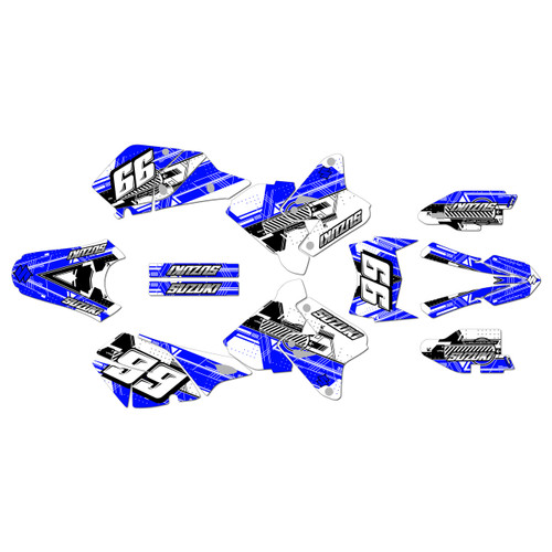 suzuki drz400 graphics kit 2000-2024 future series blue