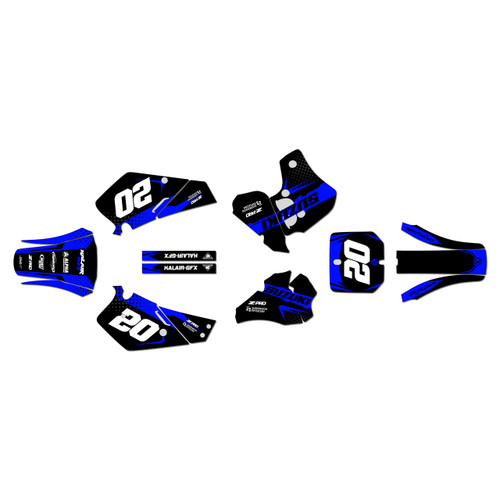 suzuki rm80 graphics kit 2000-2001 spear series blue