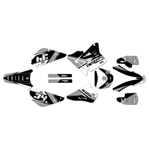 suzuki rm85u graphics kit all years icon series white
