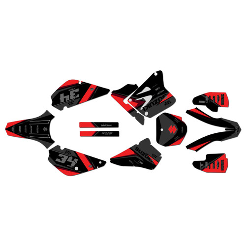suzuki rm85u graphics kit all years icon series red-shift