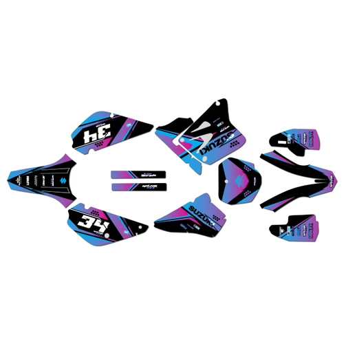 suzuki rm85u graphics kit all years icon series magenta