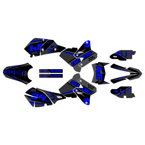 suzuki drz400 graphics kit 2000-2024 icon series blue-shift
