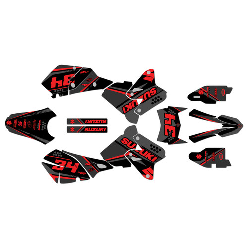 suzuki drz400 graphics kit 2000-2024 icon series red-shift