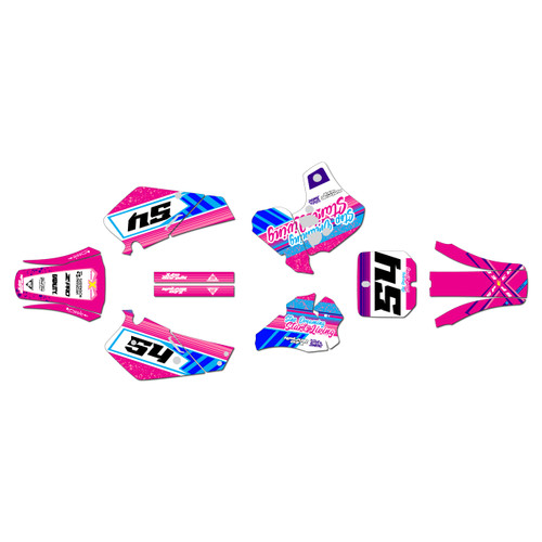 suzuki rm80 graphics kit 2000-2001 split series magenta